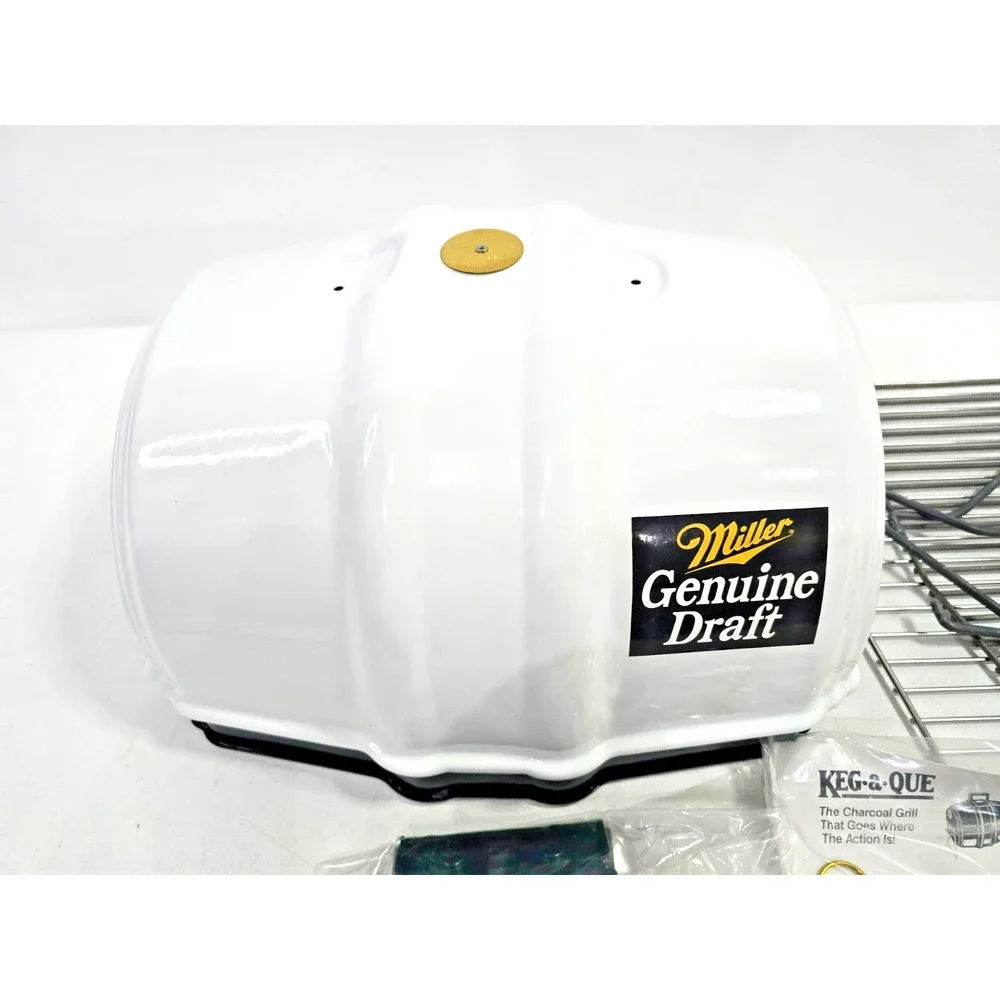 Vintage Miller Genuine Draft Beer Keg-A-Que Barbecue Grill Keg Shape